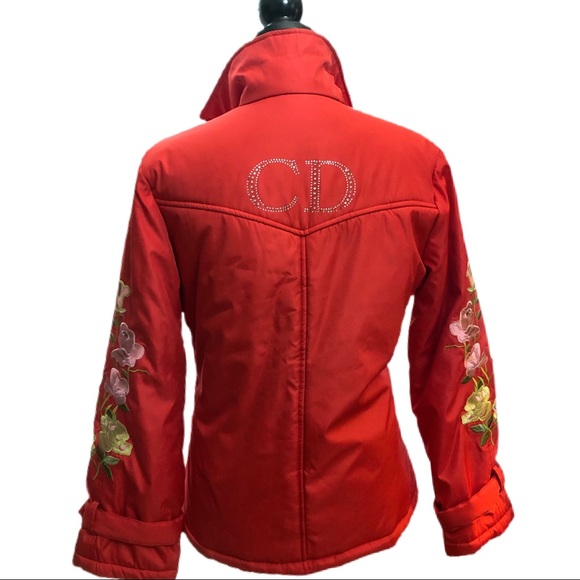 Dior Jackets & Blazers - Christian Dior Auth 90s Floral CD Logo Puffer Coat